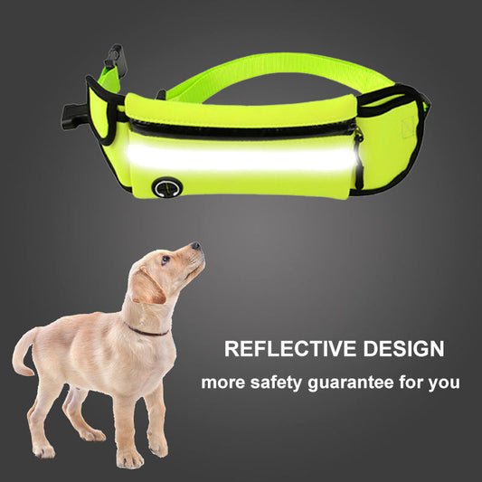 Ceinture de Course pour Chien avec Laisse Élastique - Sac Banane Waterproof & Réfléchissant - Mains Libres pour Jogging et Randonnée