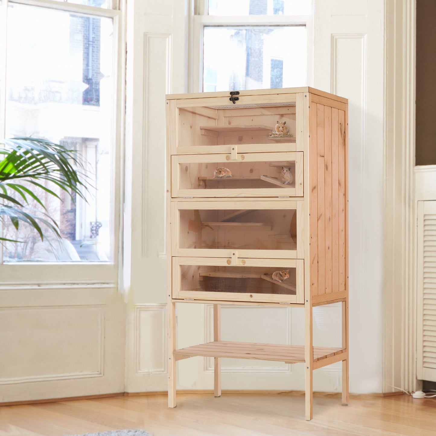 centre d’activités en bois pour petits rongeurs