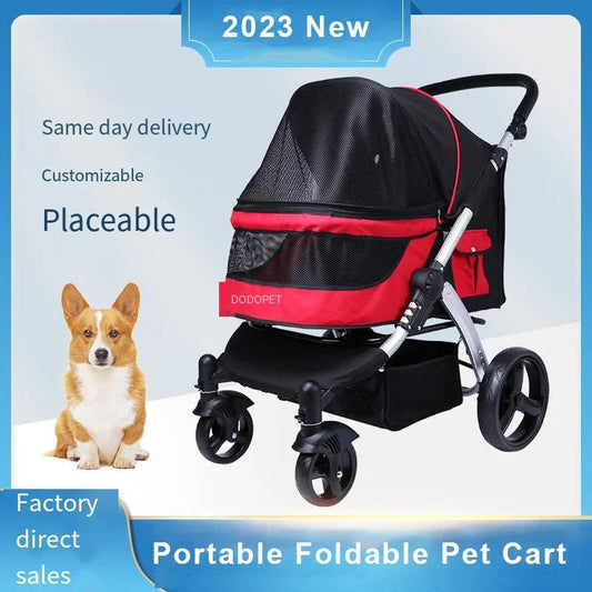 Chariot pliable pour grand chien