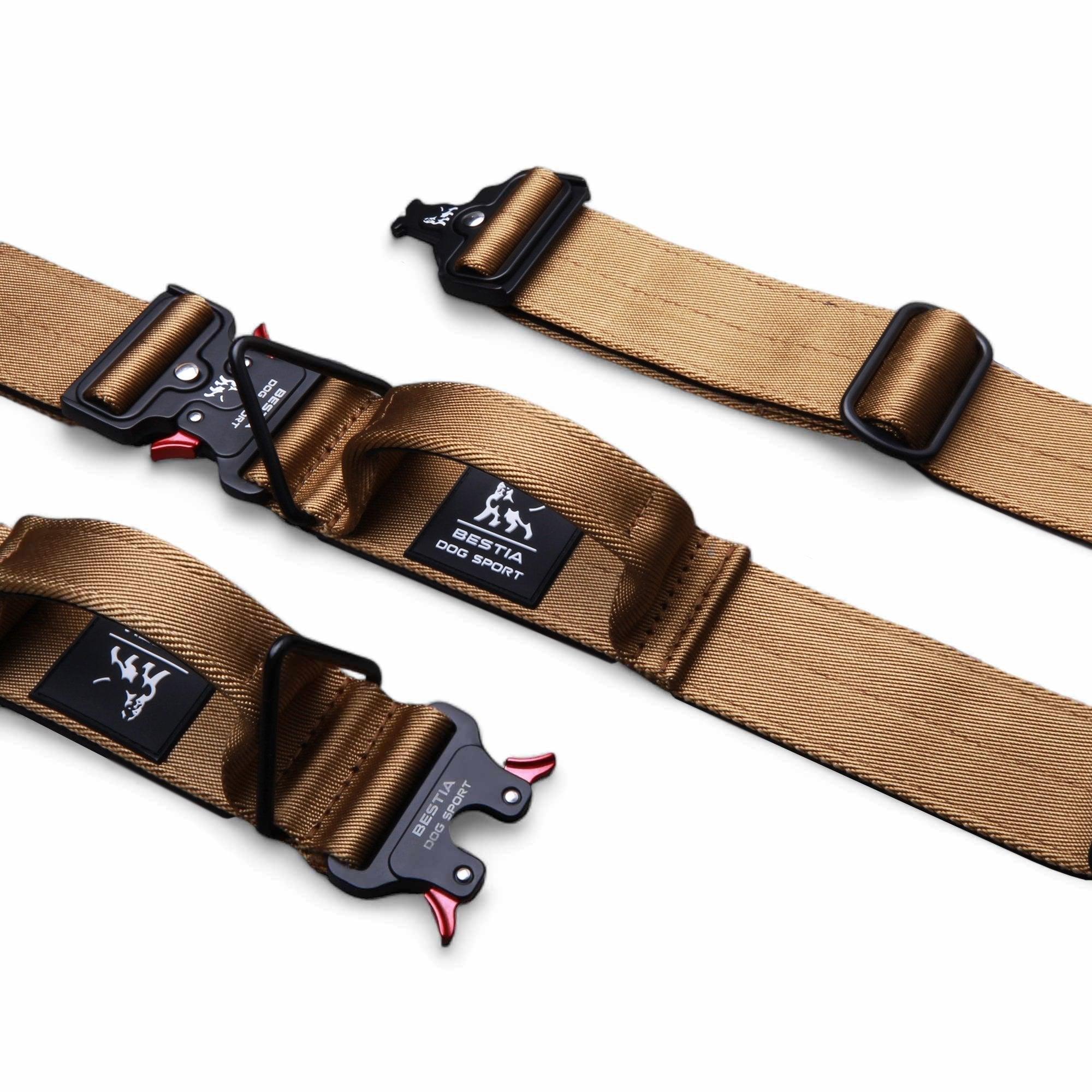 🐕‍🦺 BESTIA Dog Sport “GripPro” Handle Collar - Collier Nylon avec Poignée | Ultra‑Résistant pour Chiens Puissants | Fermeture Rapide | Outdoor & Training