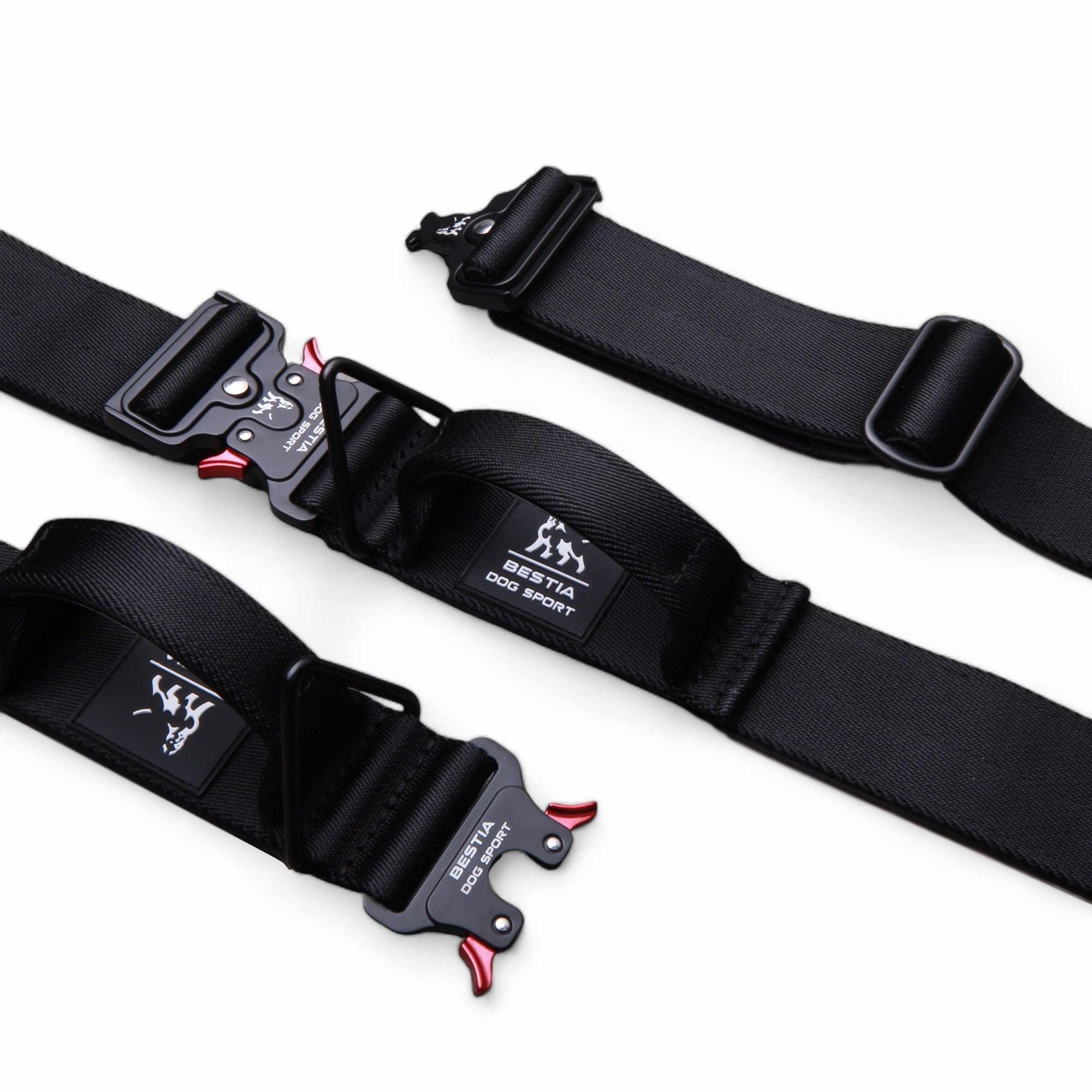 🐕‍🦺 BESTIA Dog Sport “GripPro” Handle Collar - Collier Nylon avec Poignée | Ultra‑Résistant pour Chiens Puissants | Fermeture Rapide | Outdoor & Training