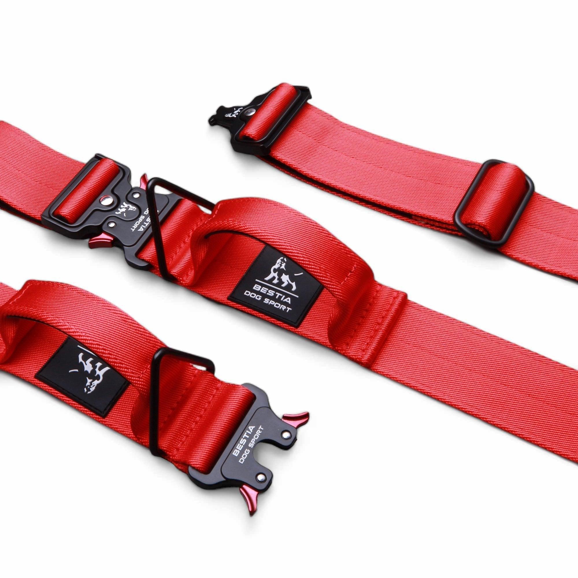 🐕‍🦺 BESTIA Dog Sport “GripPro” Handle Collar - Collier Nylon avec Poignée | Ultra‑Résistant pour Chiens Puissants | Fermeture Rapide | Outdoor & Training