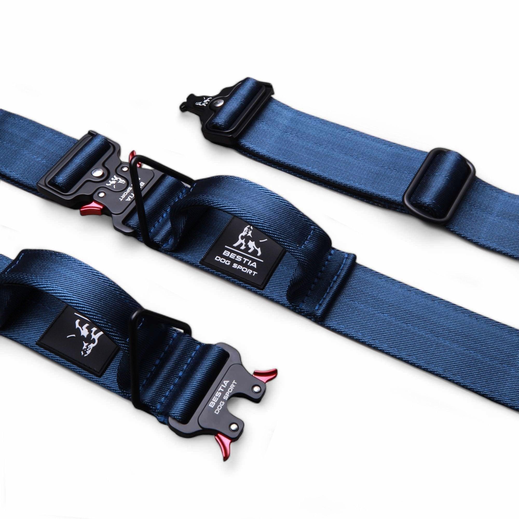 🐕‍🦺 BESTIA Dog Sport “GripPro” Handle Collar - Collier Nylon avec Poignée | Ultra‑Résistant pour Chiens Puissants | Fermeture Rapide | Outdoor & Training