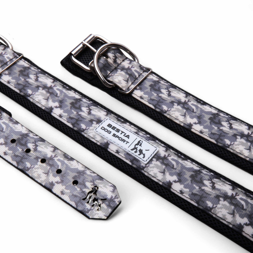 Tactical Premium 🐺 Collier Tactique BESTIA BDS - Grey Camo Ultra‑Résistant (Chien)
