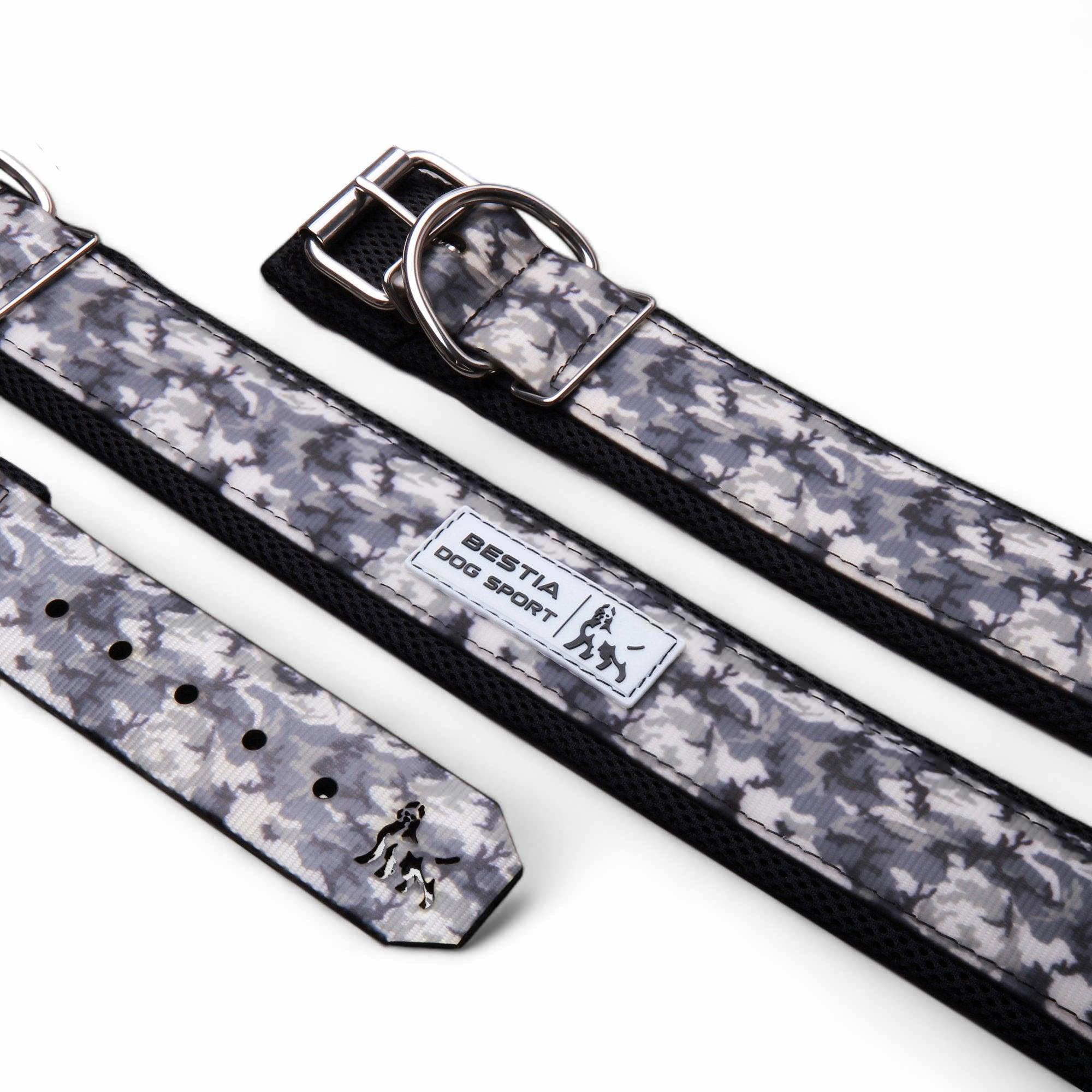 Tactical Premium 🐺 Collier Tactique BESTIA BDS - Grey Camo Ultra‑Résistant (Chien)