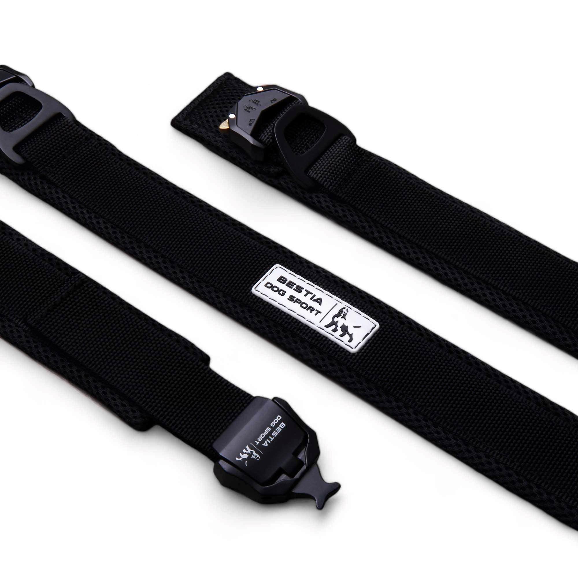 DOG 🐶 Collier Tactical Fast Release Black - Ultra‑Résistant BESTIA