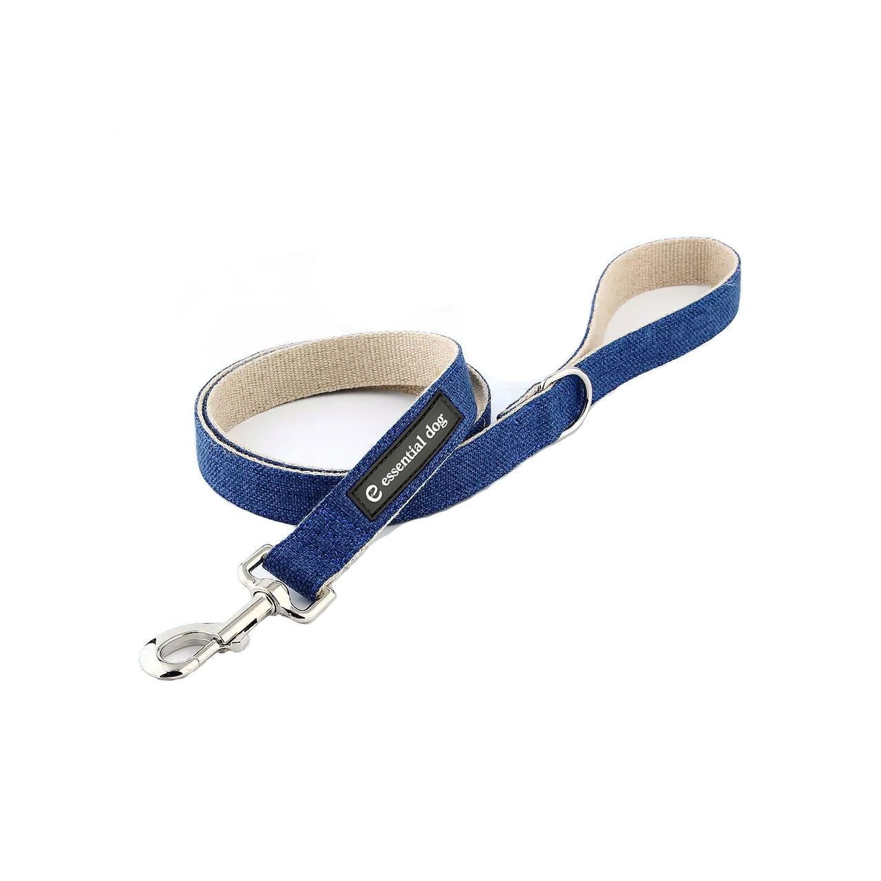Naturel/Artisanal/Dog 🐶🌿 Organic Hemp & Cotton Dog Lead - Ink Blue