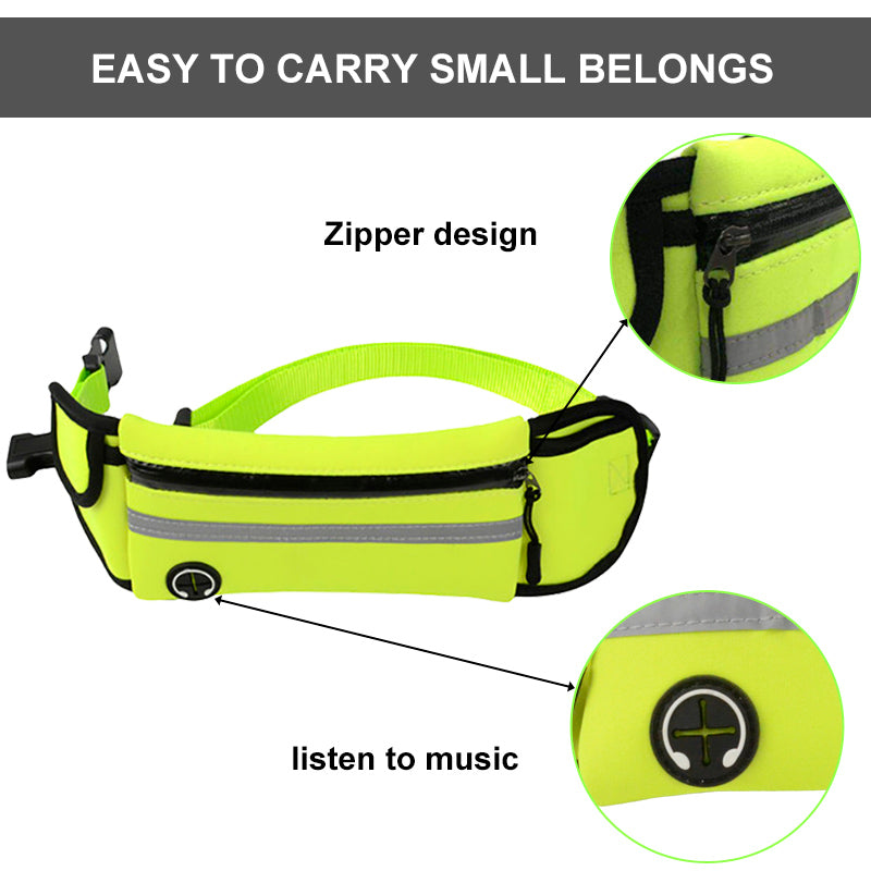 Ceinture de Course pour Chien avec Laisse Élastique - Sac Banane Waterproof & Réfléchissant - Mains Libres pour Jogging et Randonnée