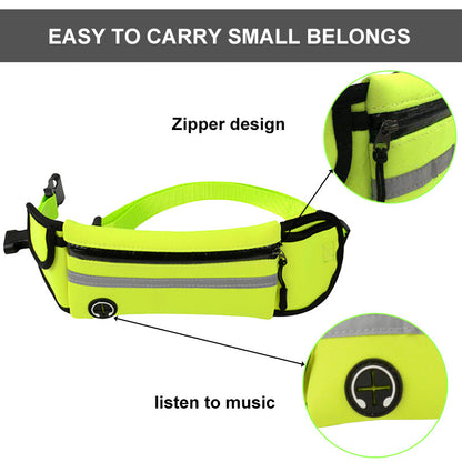 Ceinture de Course pour Chien avec Laisse Élastique - Sac Banane Waterproof & Réfléchissant - Mains Libres pour Jogging et Randonnée