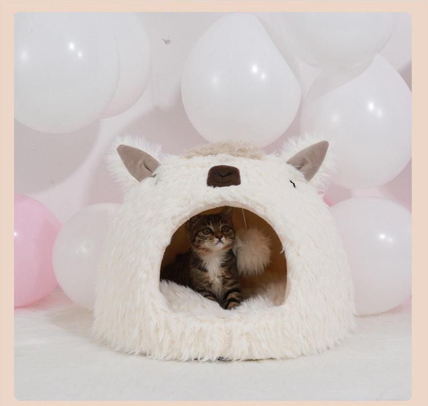 Luxury Alpaca Plush Pet Bed: The Ultimate Cozy Retreat For Cats And Dogs-6
