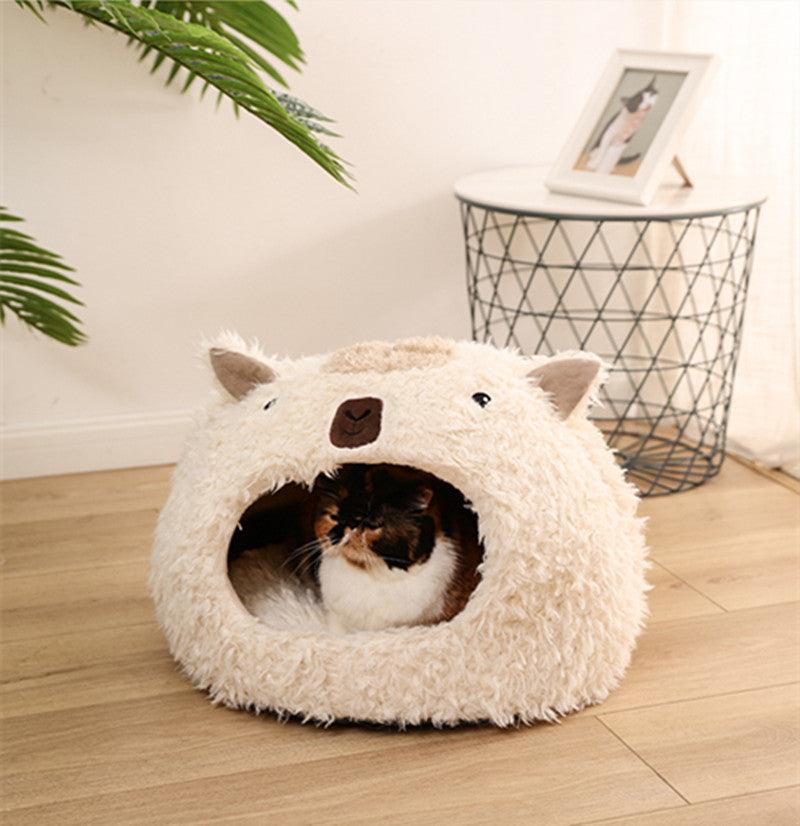 Luxury Alpaca Plush Pet Bed: The Ultimate Cozy Retreat For Cats And Dogs-1