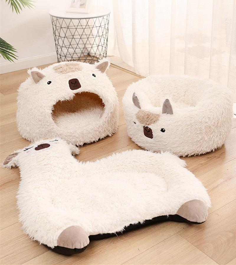 Luxury Alpaca Plush Pet Bed: The Ultimate Cozy Retreat For Cats And Dogs-0