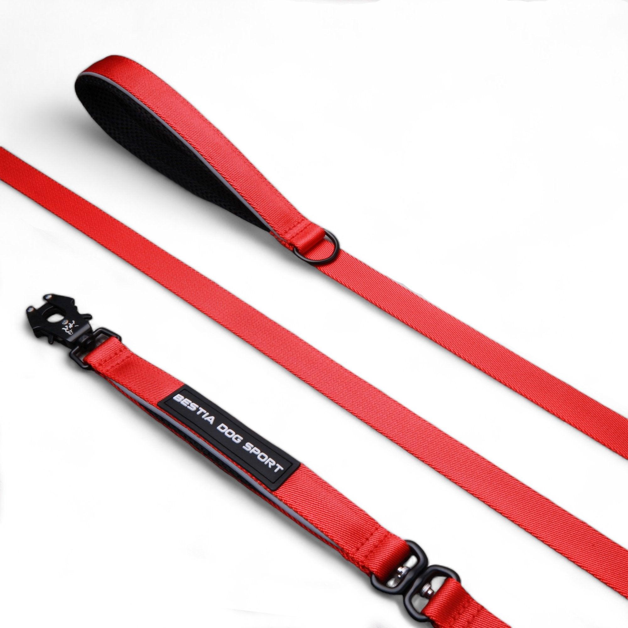🐕‍🦺 BESTIA DOG SPORT “GripPro” Leash - Laisse Nylon Ultra‑Résistante 5.9 ft