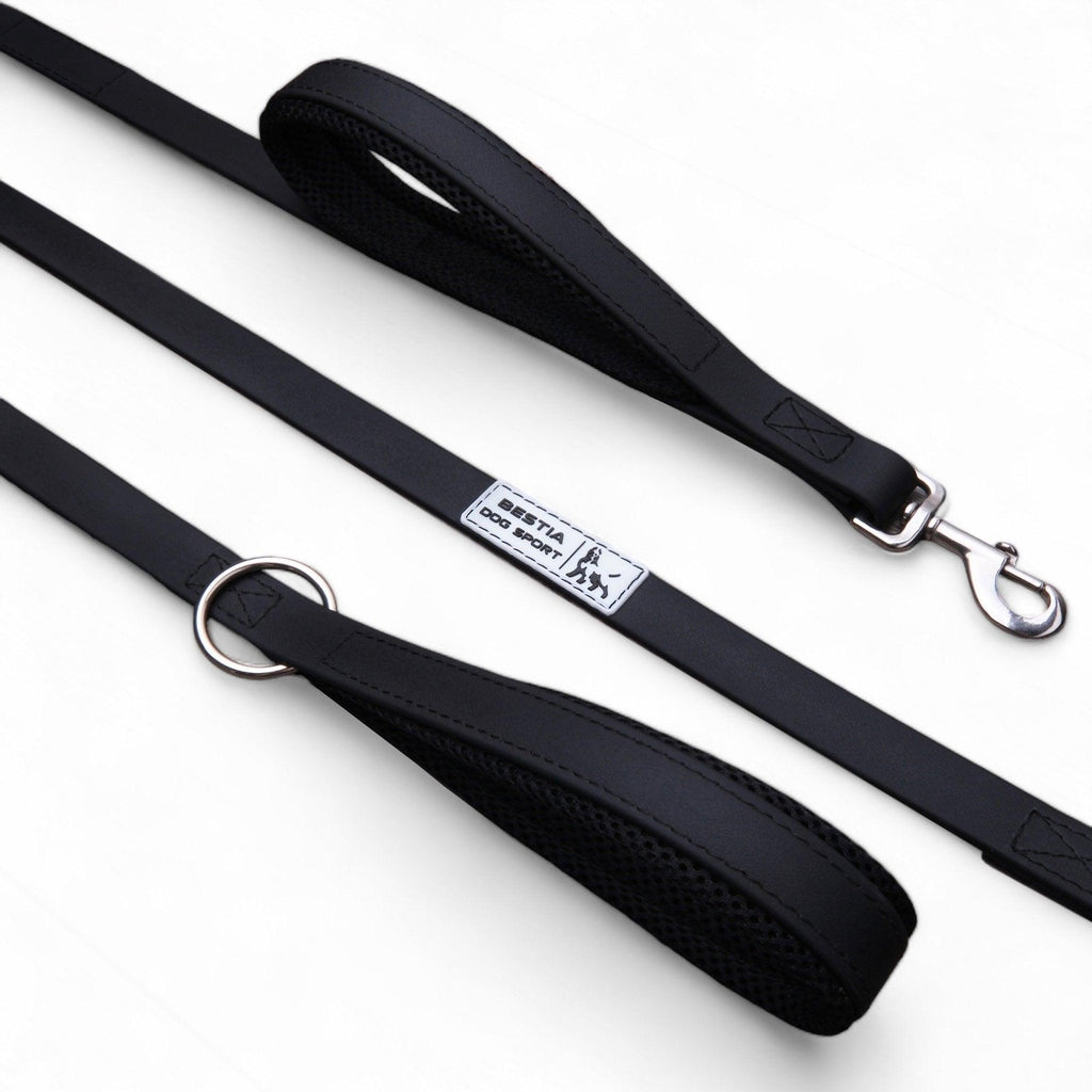 Tactical Premium 🐶 Laisse BESTIA Dog Sport - Double Poignée, Ultra Heavy Duty (Noir)