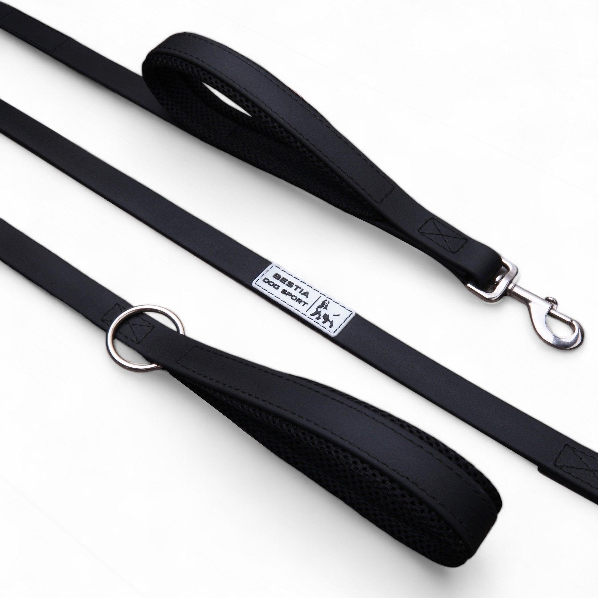 Tactical Premium 🐶 Laisse BESTIA Dog Sport - Double Poignée, Ultra Heavy Duty (Noir)