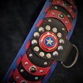 🛡️🐕 Captain A Collar - Collier Premium Bleu & Argent (6,3 cm)
