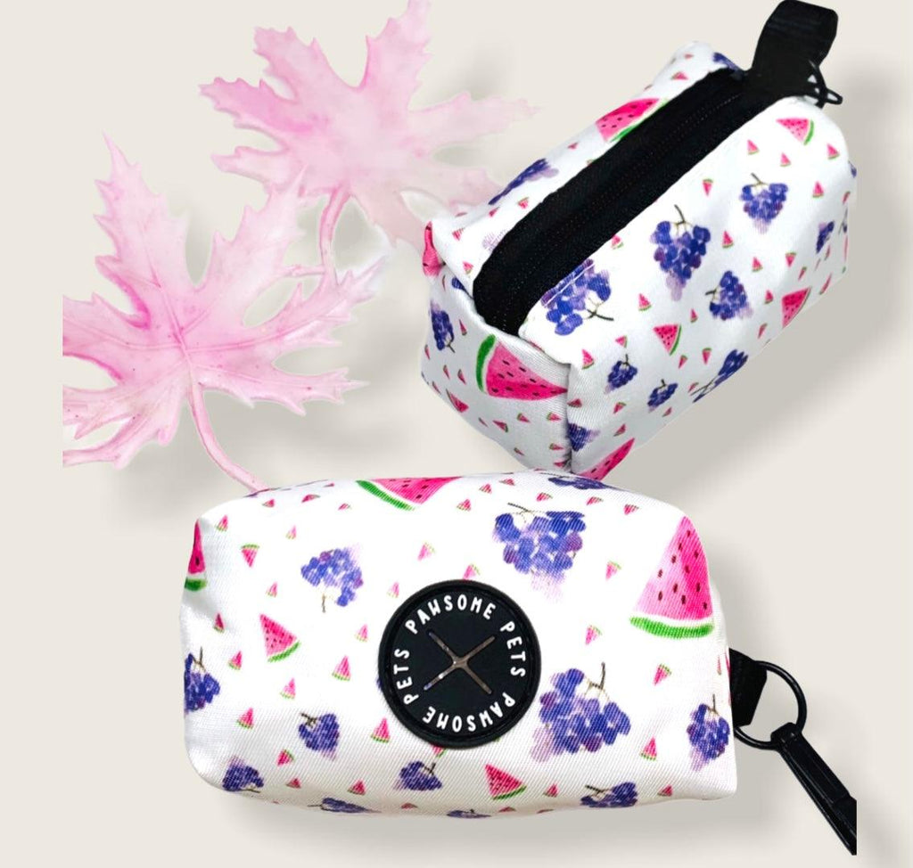 Transport & Lifestyle 🐶 Porte‑sacs à déjections Grape Watermelon Squeeze - Distributeur Premium en Néoprène