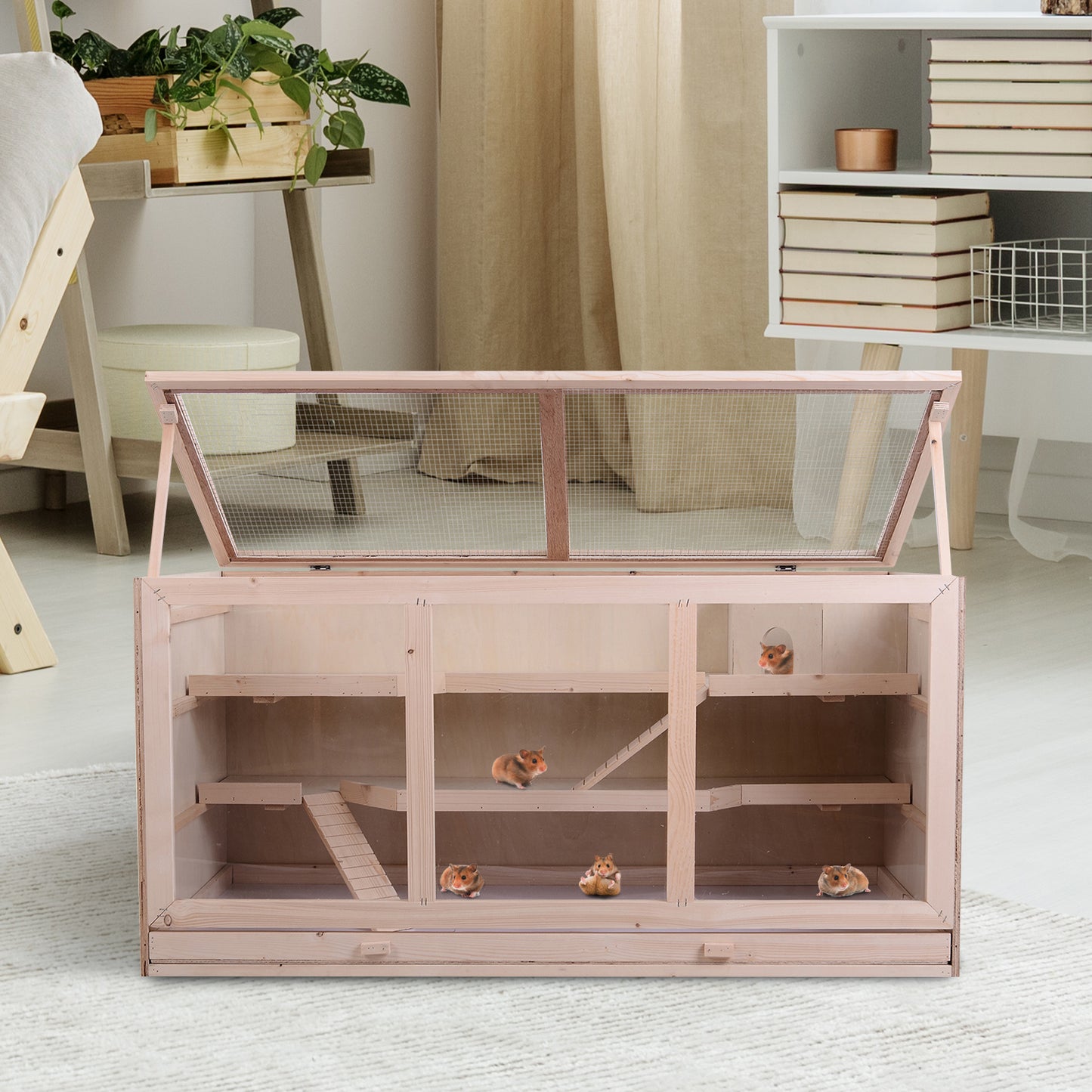   cage transparente et aérée pour rongeurs