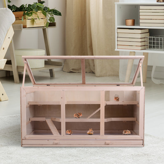   cage transparente et aérée pour rongeurs