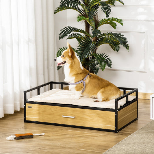 Lit surélevé pour chien PawHut - Style mobilier moderne et confort douillet