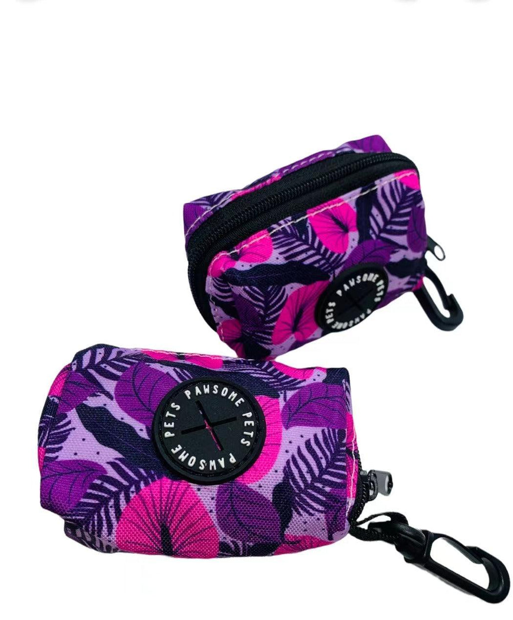 Transport & Lifestyle 🐶 WASTE BAG HOLDER - HAWAII PURPLE FLORAL / Distributeur de Sacs à Déjections en Néoprène Premium