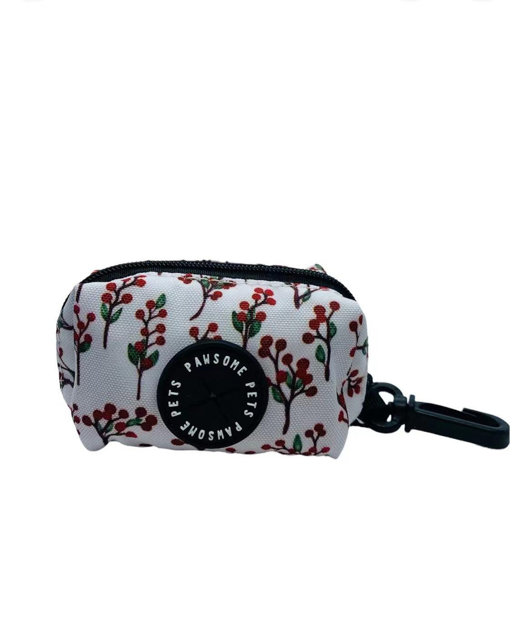 WASTE BAGTransport & Lifestyle 🐶 WASTE BAG HOLDER RED FLORAL - Distributeur de Sacs à Déjections en Néoprène Premium