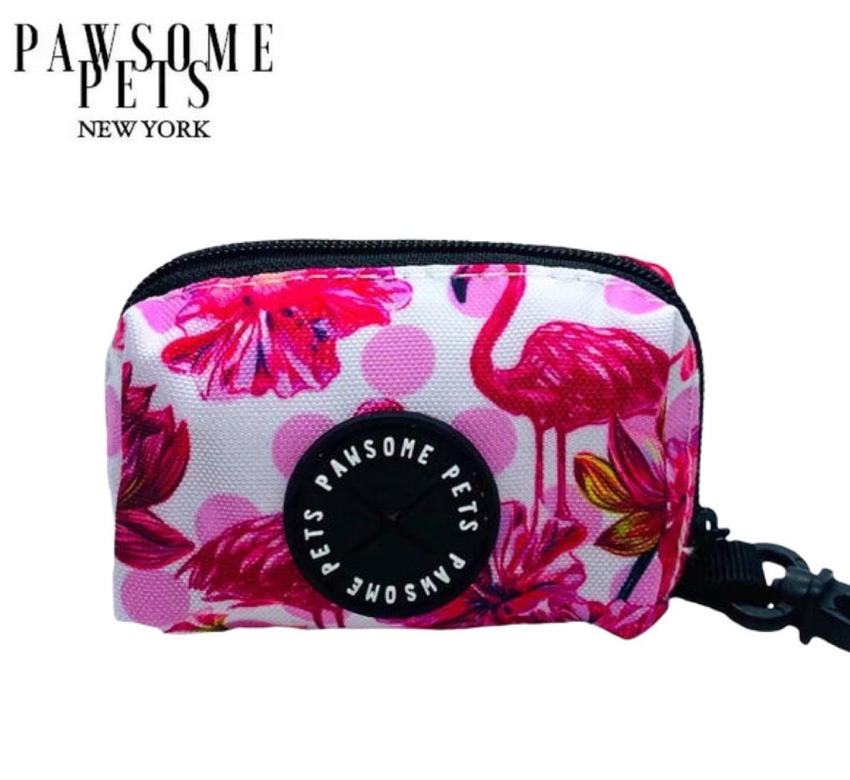 Transport & Lifestyle - Dog 🐶 WASTE BAG HOLDER - HAWAII FLAMINGO / Distributeur de Sacs à Déjections en Néoprène Premium