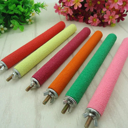 Perchoir Ajustable pour Oiseaux - Bois Naturel - Enrichissement & Jeu - Installation Facile