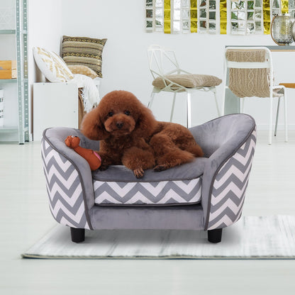 canapé pour chien avec coussin amovible et poche de rangement