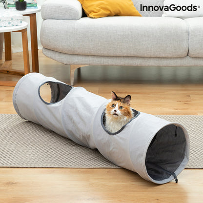 Tunnel de jeu pour chat - Cachette, repos et amusement - Pliable, imperméable et modulable