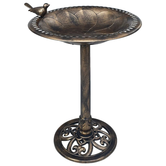Bird 🦜 NNEVL Garden Bird Bath Bronze - Bain d’Oiseaux Décoratif 50 × 76 cm (Plastique Résistant)