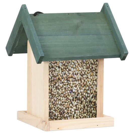 Bird 🦜 NNEVL Bird Feeders - Lot de 4 Mangeoires en Bois de Sapin (Naturelles & Déjà Montées)