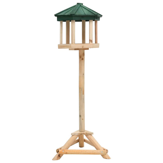 Bird 🦜 NNEVL Standing Bird Feeder - Mangeoire sur Pied en Bois de Sapin 33×110 cm (Extérieur, Résistante & Stable)
