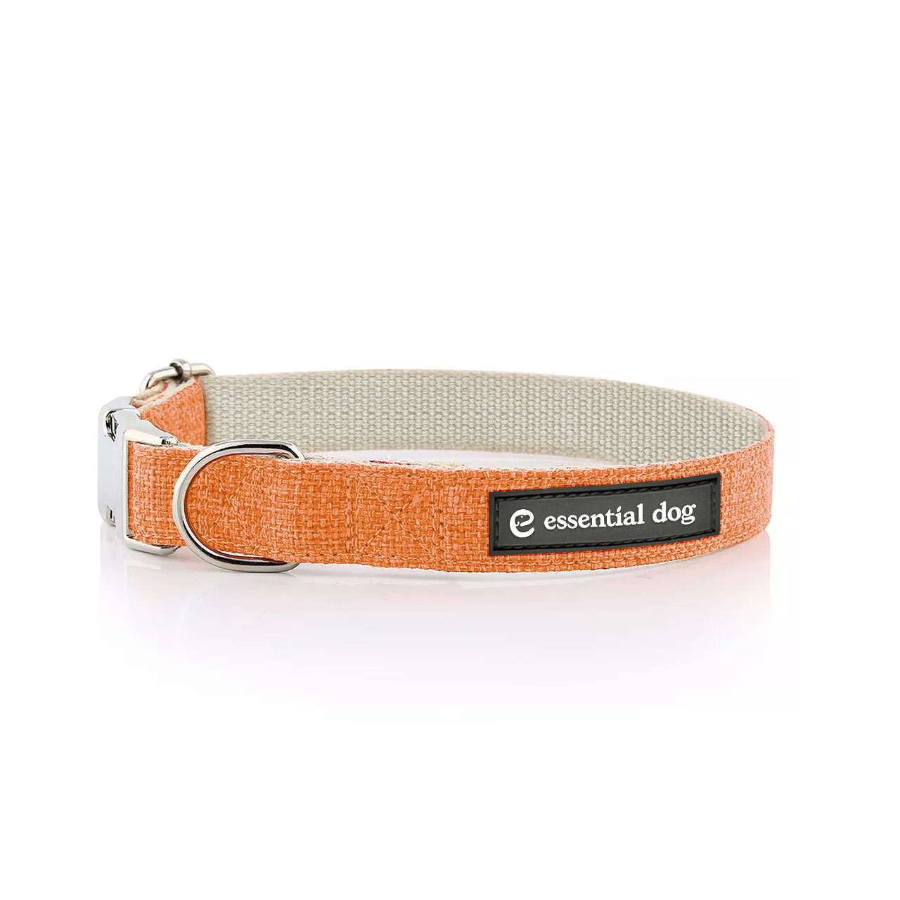 Organic Hemp & Cotton Dog Collar - Orange Burst • Collier Naturel en Chanvre & Coton Bio