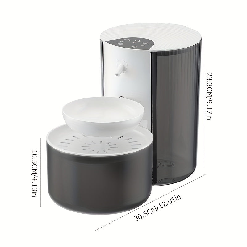 Smart Cat Water Fountain with 3L, USB & Battery-2
