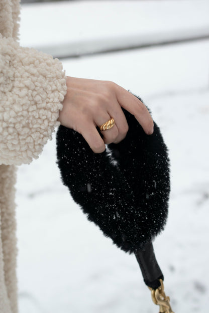 Laisse Luxe pour Chien - Poignée Shearling + Corde Premium - Bonne et Filou - Made in USA