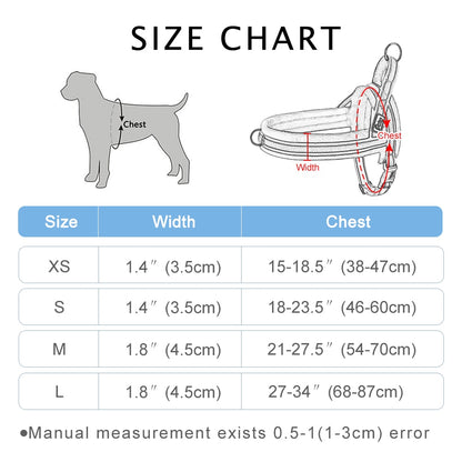 Harnais Anti‑Traction Réfléchissant pour Chien - Confort Rembourré - No‑Pull - XS à L