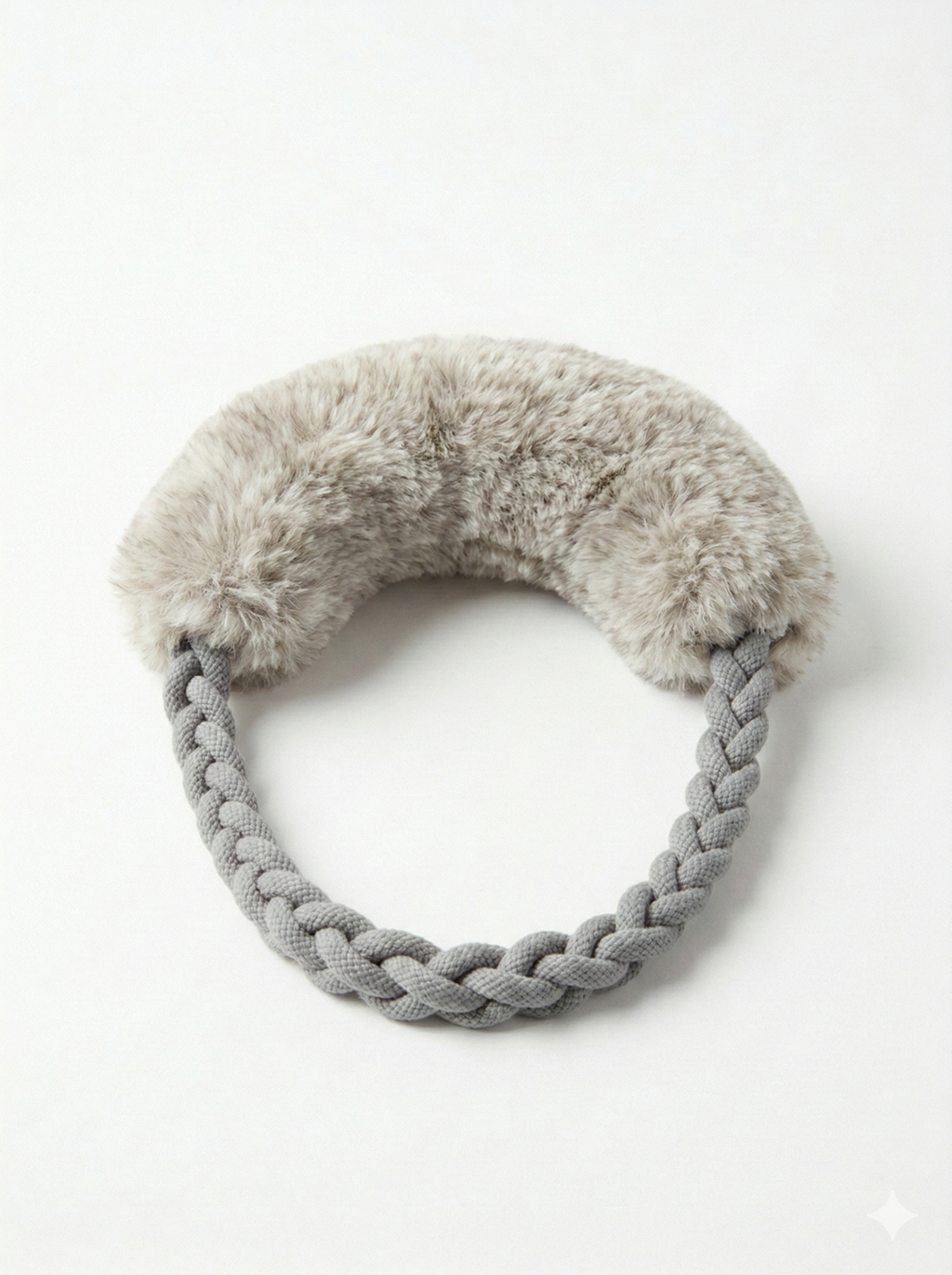 Naturel/Artisanal/Dog 🐶 Wool Loop Tug Toy - Grey (Jouet à Tirer en Laine & Coton Recyclé)