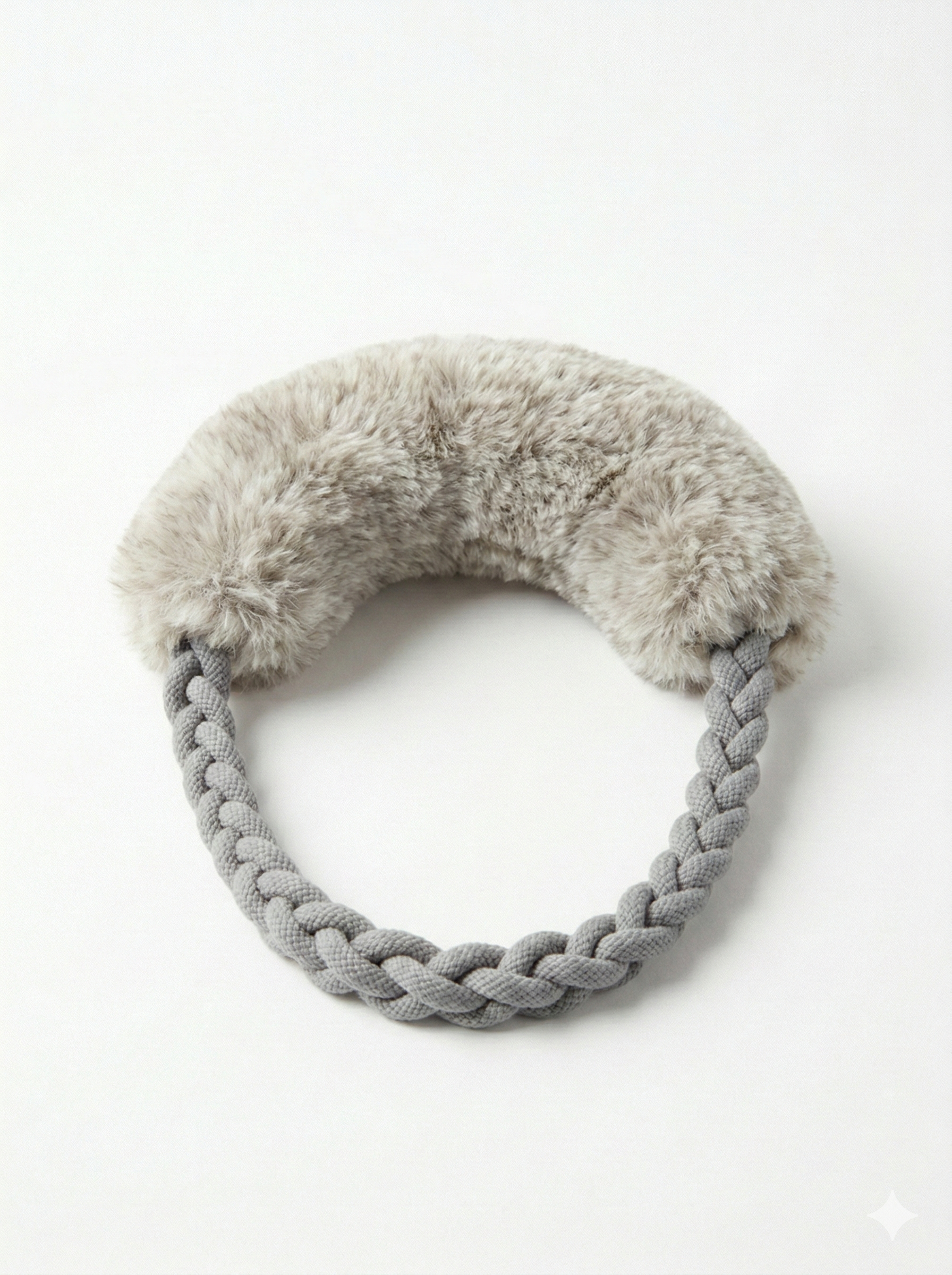 Naturel/Artisanal/Dog 🐶 Wool Loop Tug Toy - Grey (Jouet à Tirer en Laine & Coton Recyclé)
