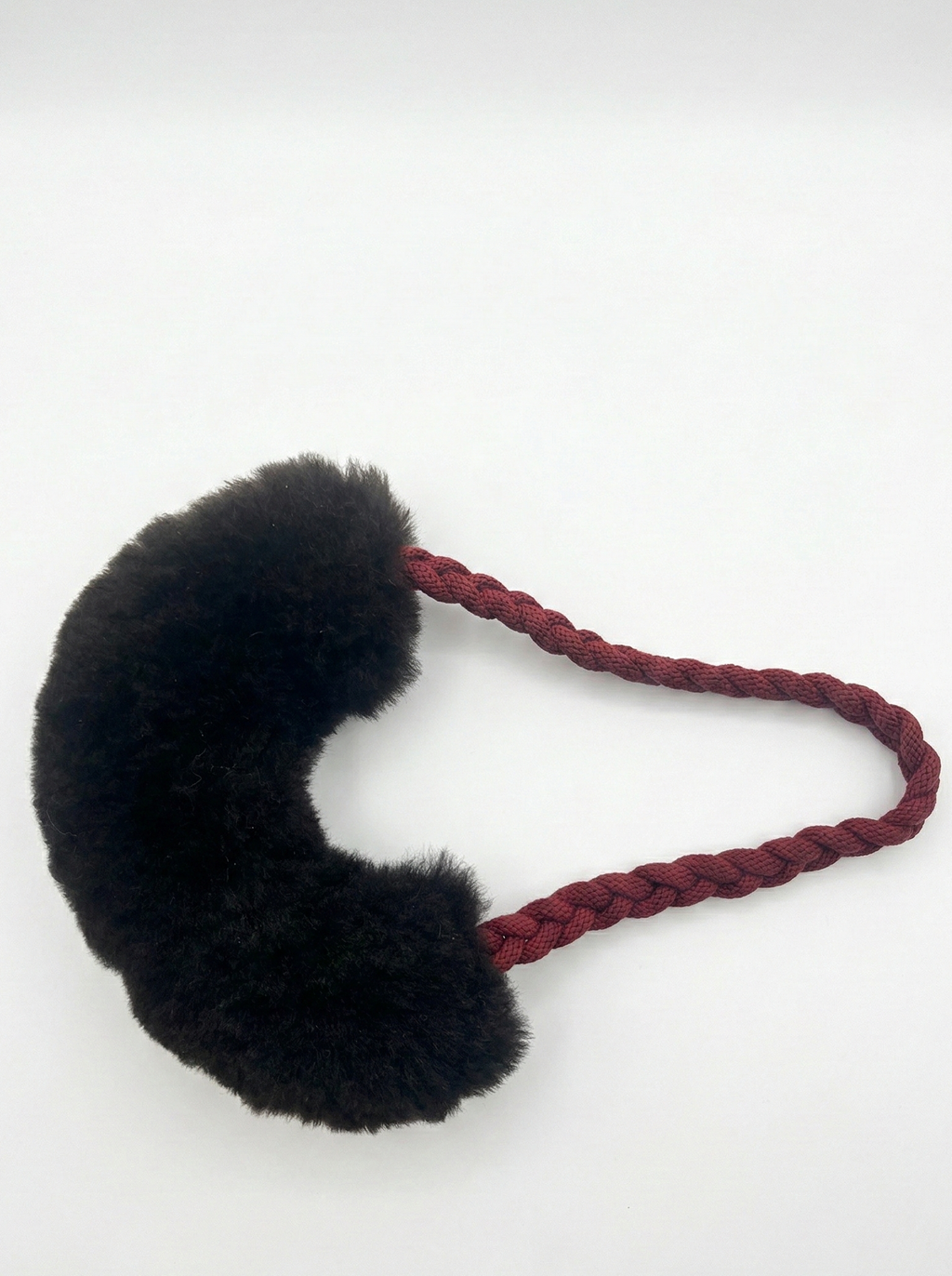 Naturel/Artisanal/Dog 🐶 Wool Loop Tug Toy - Black (Jouet à Tirer en Laine & Coton Recyclé)