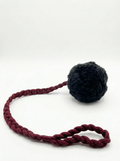 Naturel/Artisanal/Dog 🐶 Wool Pom Tug Toy - Black (Jouet à Tirer en Laine Naturelle)