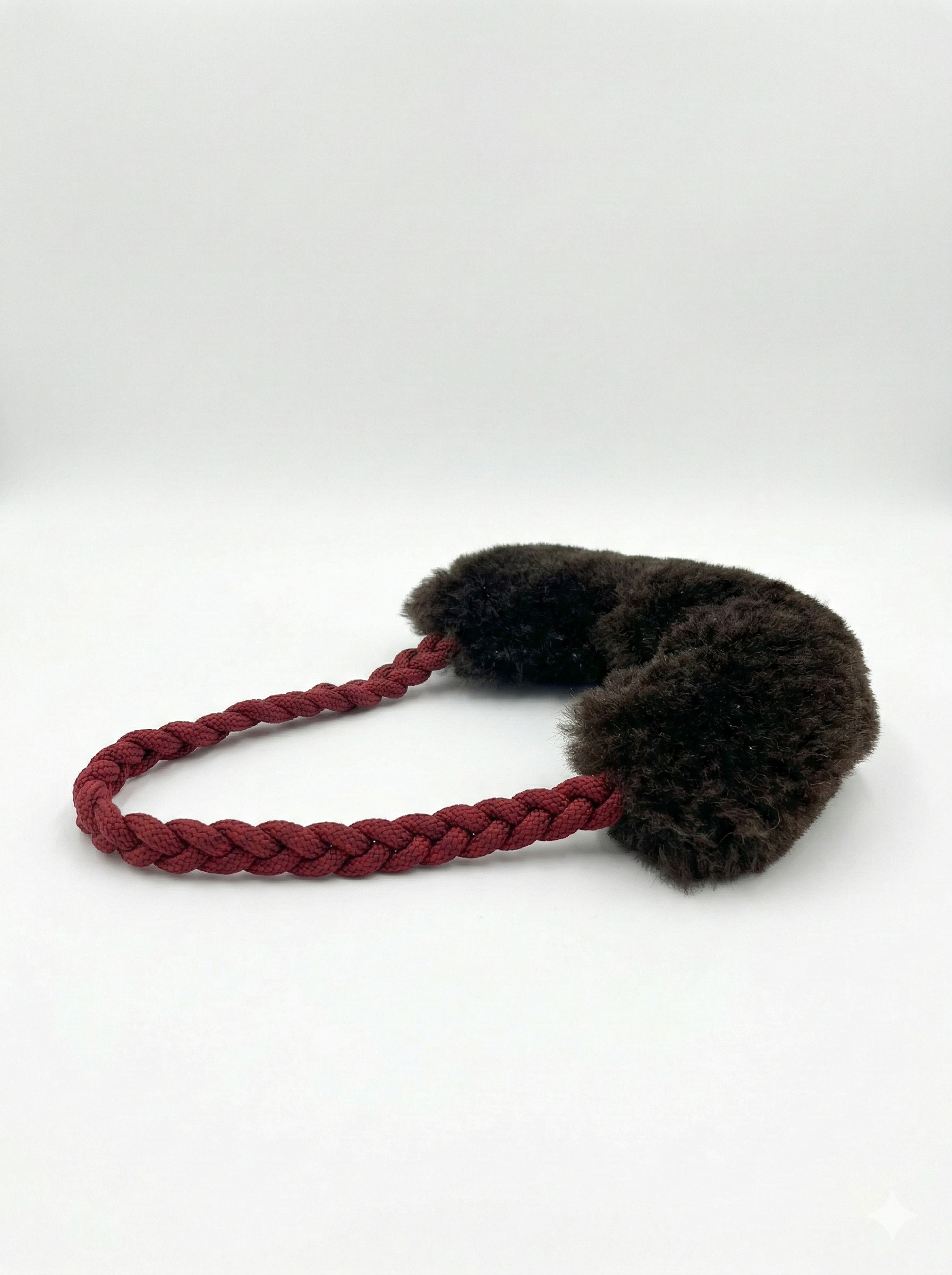 Naturel/Artisanal/Dog 🐶 Wool Loop Tug Toy - Black (Jouet à Tirer en Laine & Coton Recyclé)