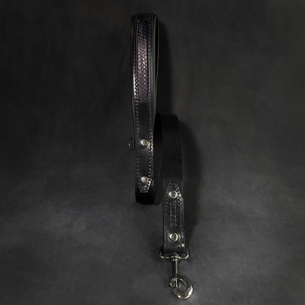 💙 Indigo Collar - Collier Cuir Premium | Python Peint à la Main & Soft Cushion