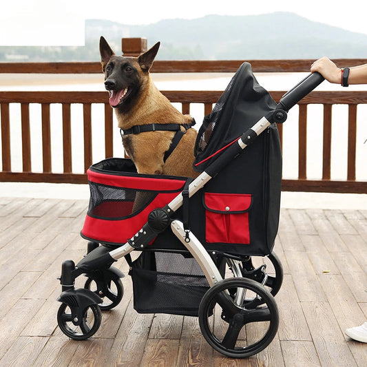 Chariot pliable pour grand chien