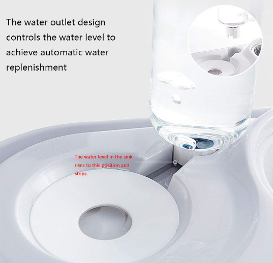 distributeur d’eau pour animaux avec pieds antidérapants et poignées latérales