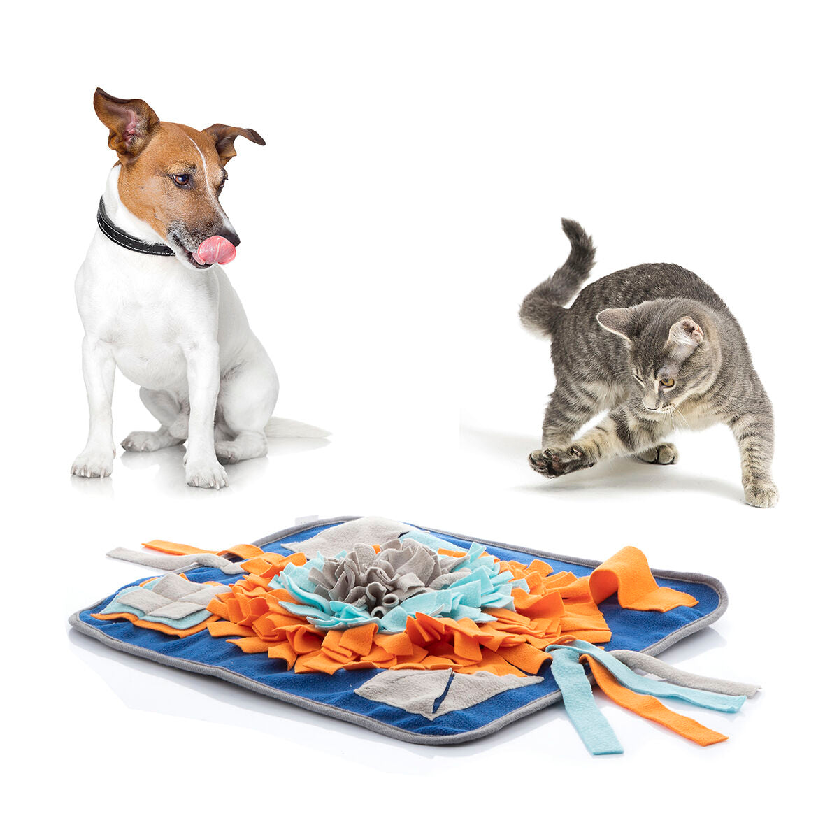 Tapis de Fouille Interactif pour Chiens & Chats - Anti‑Stress, Sniffing & Alimentation Lente