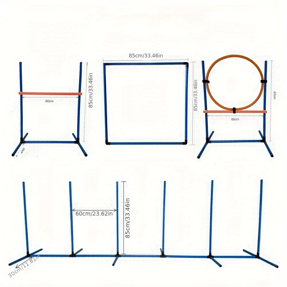 Training & Sport 🐶 Dog Agility Training Set - Kit d’Agility PVC pour Entraînement Maison & Pro