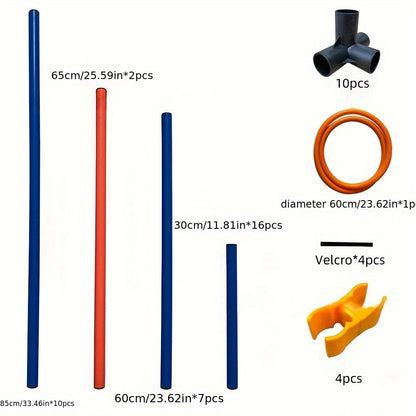 Training & Sport 🐶 Dog Agility Training Set - Kit d’Agility PVC pour Entraînement Maison & Pro