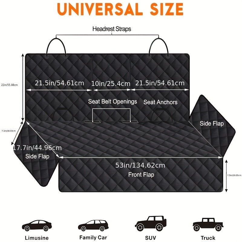 Travel Essentials 🐶 Pet Protector Waterproof Dog Car Mat - Tapis de Protection Voiture Imperméable