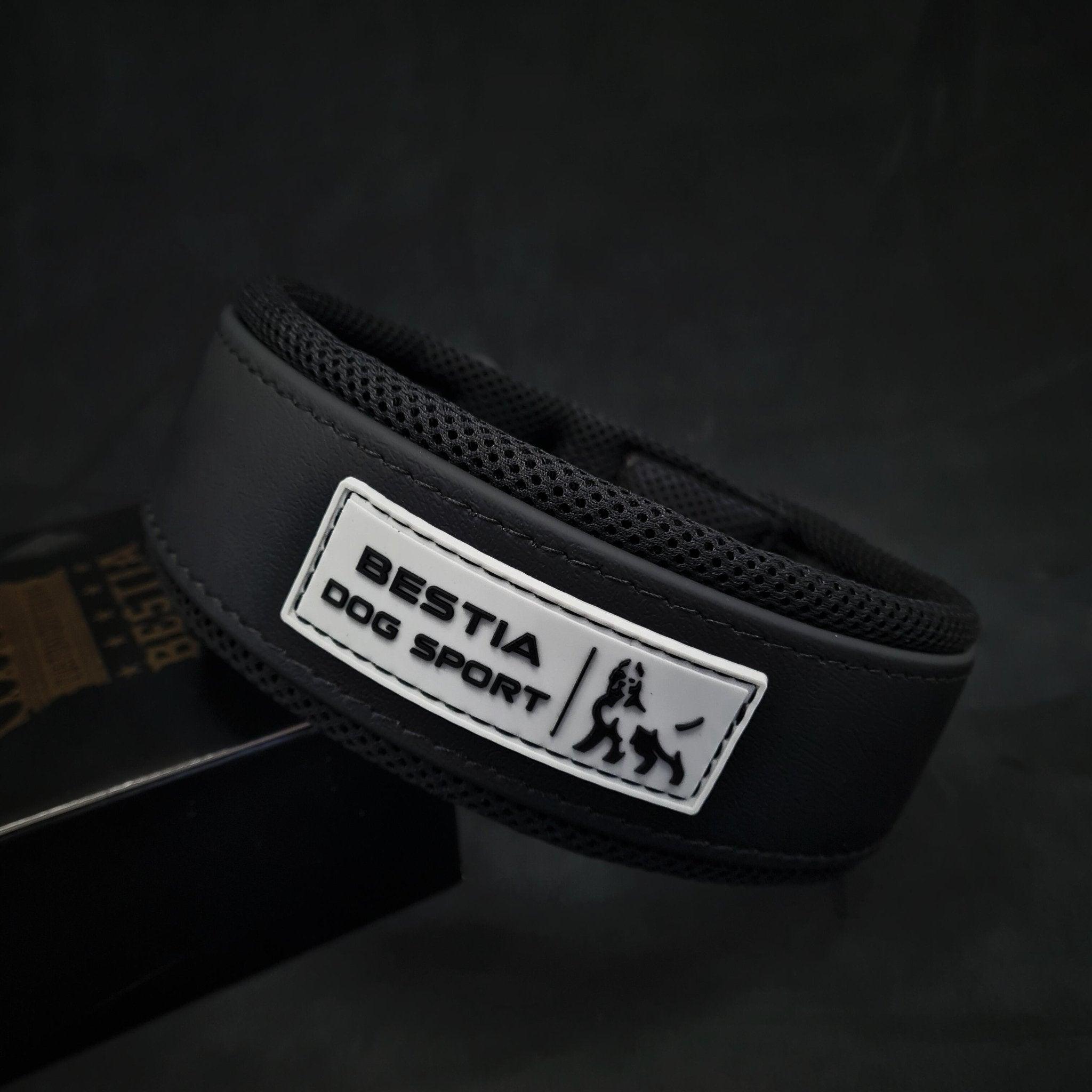 Tactical Premium 🐺 Collier BESTIA Dog Sport - Ultra Heavy Duty Matt Black (Inox & Waterproof)